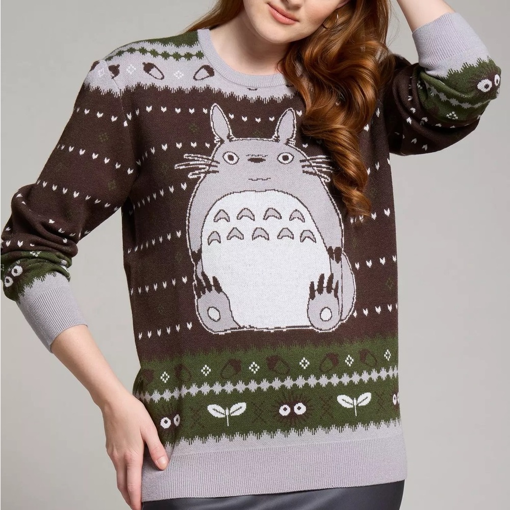 Unisex Studio Ghibli My‎ Neighbor Totoro Patterned Totoro Holiday Sweater